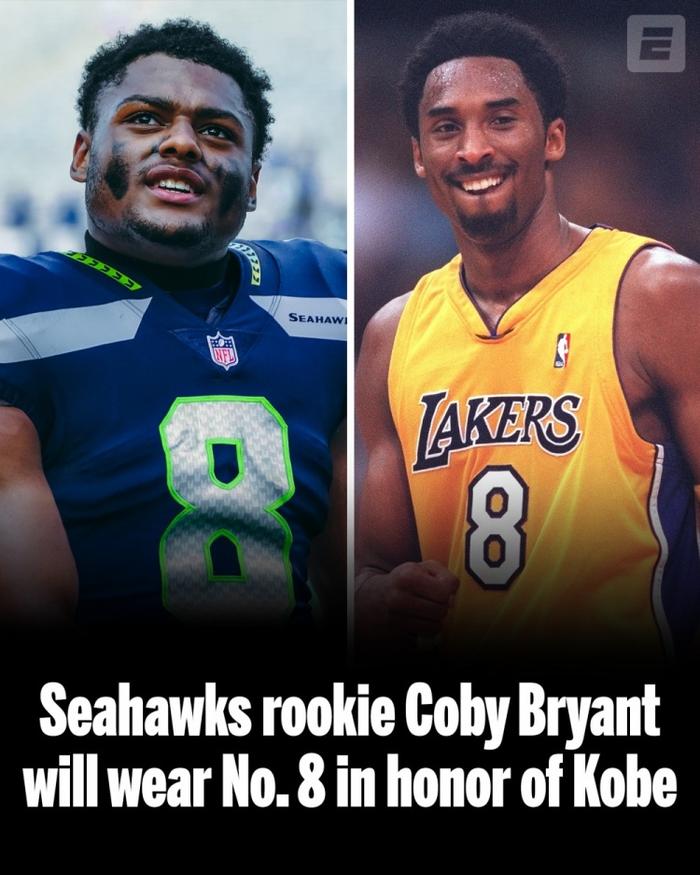 Coby Bryant to wear the number 8 in the NFL in honor of Kobe Bryant