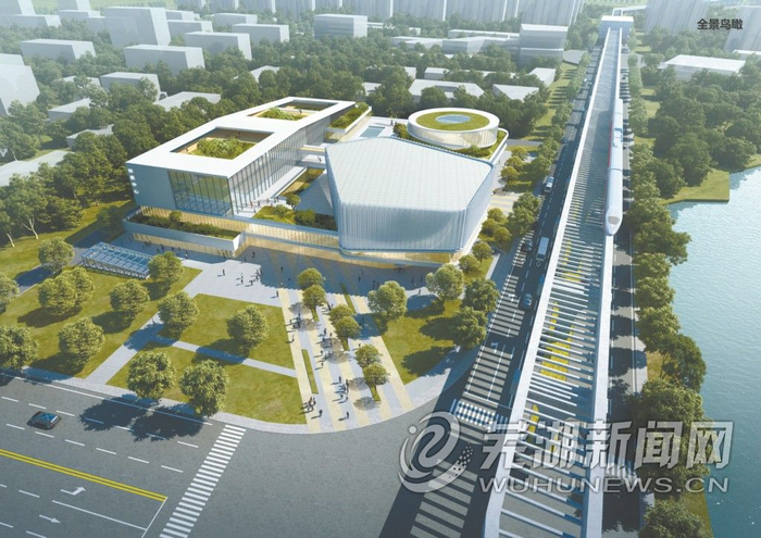 图为已开工的经开区嵩山路与千岛湖路交叉口地块街道中心效果图