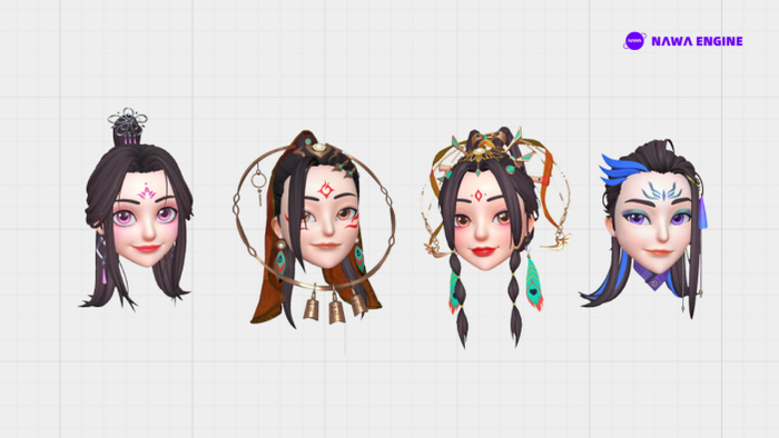 　　中国风3D捏脸展示