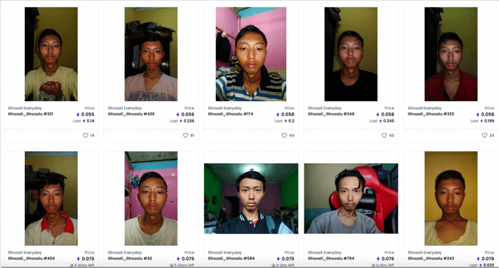  Ghozali Everyday系列 （图片来源：OpenSea）