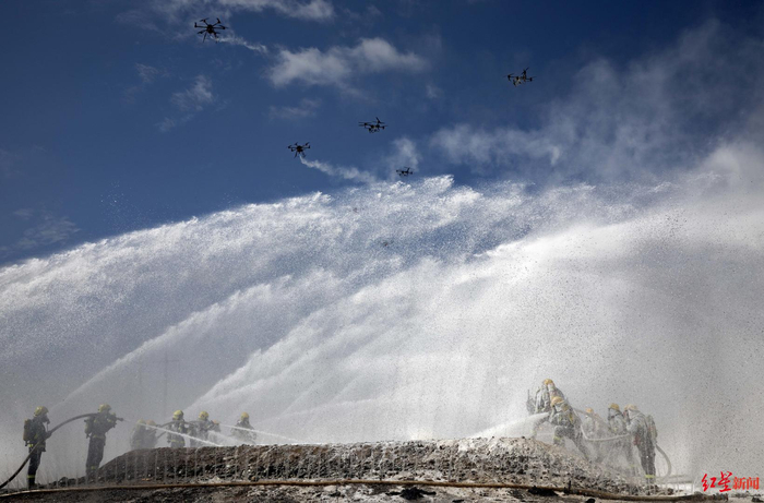 ▲“应急使命·2022”高原高寒地区抗震救灾实战化演习现场