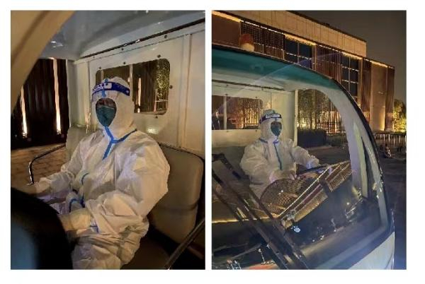 工作中朱赟全副武装