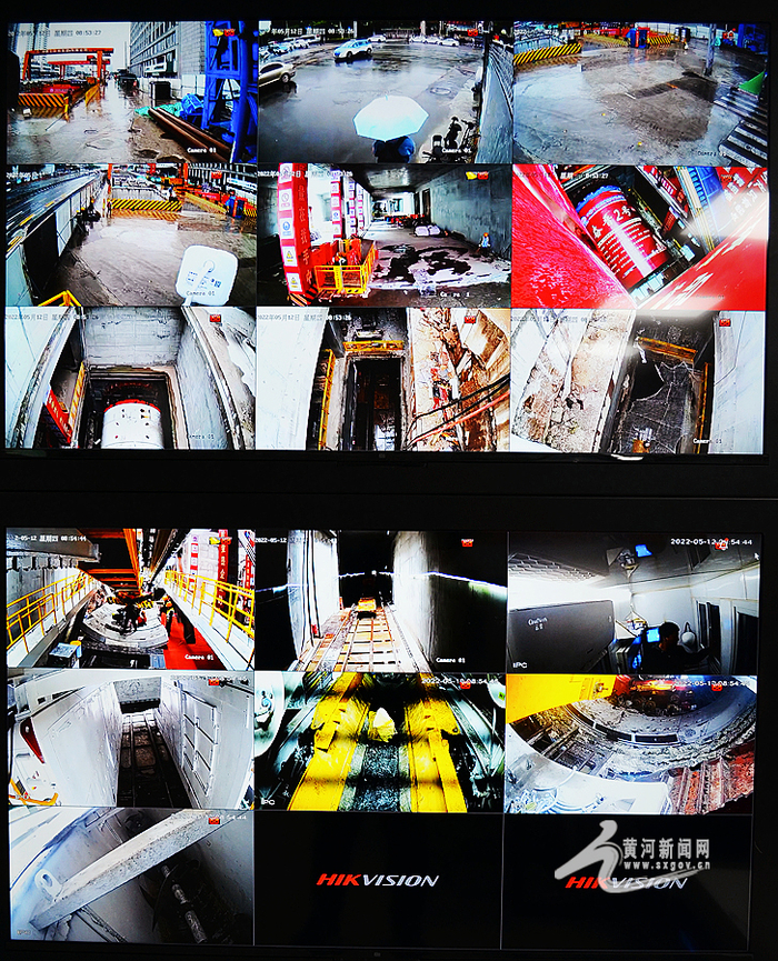 图为施工现场监控影像。记者钱龙 摄