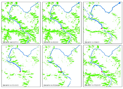 白格堰塞湖从形成到疏通，上下游水体变化一目了然