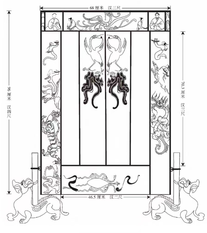 　黑色仙鹤漆木镜盖（图片来源：江西省文物考古研究院）
