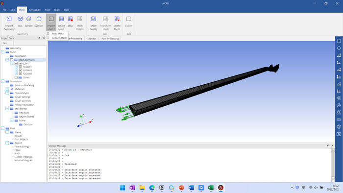 　　图2 网格导入菜单及显示界面
