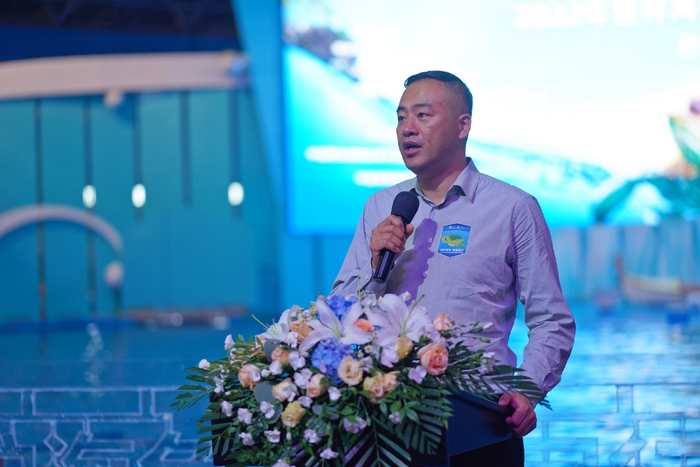 　　图：海合安集团首席执行官高杰发表讲话