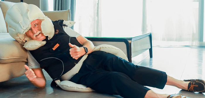 ▲防摔倒气囊坎肩