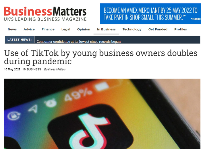 　　外媒报道疫情期间，海外年轻企业主TikTok使用量翻倍