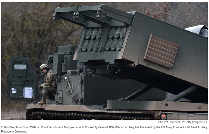 美军部署在德国的多管火箭系统