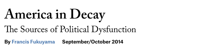 弗朗西斯·福山发文称林务局是“衰败”的典型