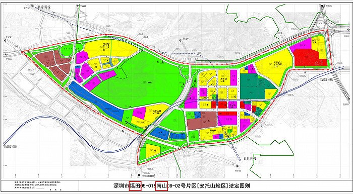 安托山的法定图则包含了福田及南山辖区 图源：深圳市自然资源与规划局