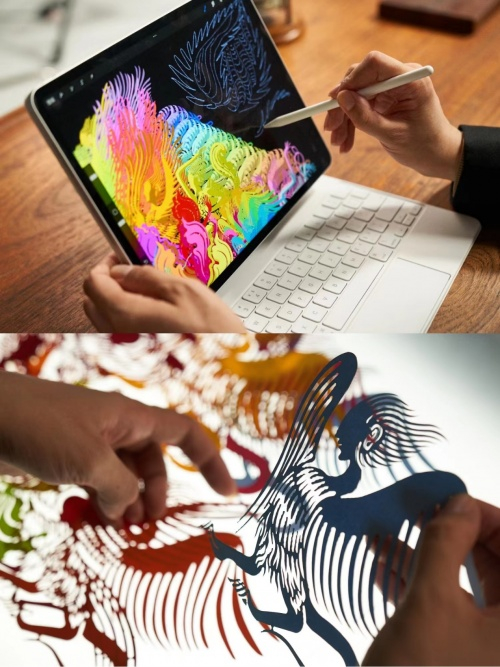 　　艺术家邬建安创作《一瞬间在猛虎与车子间切换的宇宙能量》