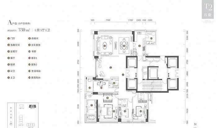 313平方米参考户型 图片来源：网络