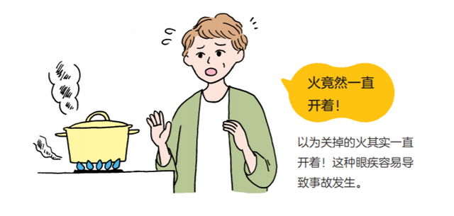 看不清火焰时就应该考虑做手术了（《拯救视力 图解指南》内页插图）