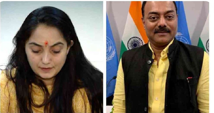 努普尔·夏尔玛（左）和纳文·库马尔·金达尔 图源：社交媒体