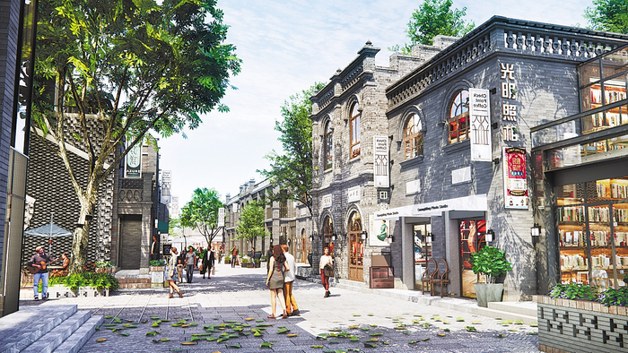     保定市西大街提升改造效果图。    河北日报通讯员范文寒供图