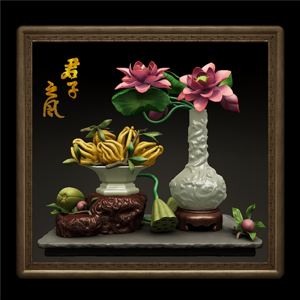 　　“张氏帅府石雕-君子之风”数字藏品