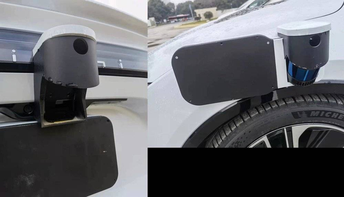 图片由人在现场拍摄，很明显1000辆里的这些车传感器很有问题，粗糙和粘贴感严重