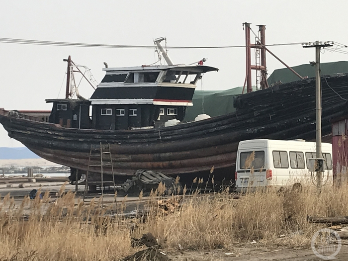 ▲事发时被撞船只。  图片来源/受访者供图