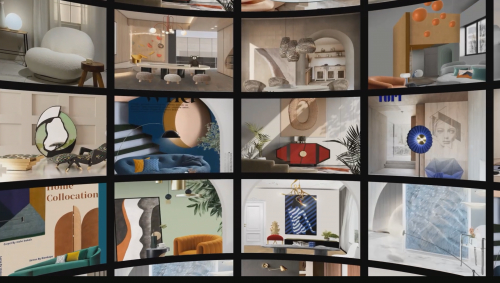 　　美间工具平台丰富的家居设计模板