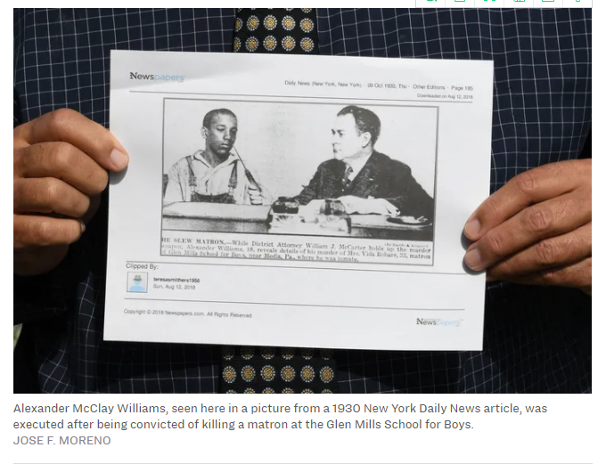 案件申诉方工作人员展示美媒当时对该案件的报道。