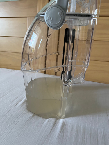 污水箱提出后，必胜布艺清洗机银骑士机器内部示意图