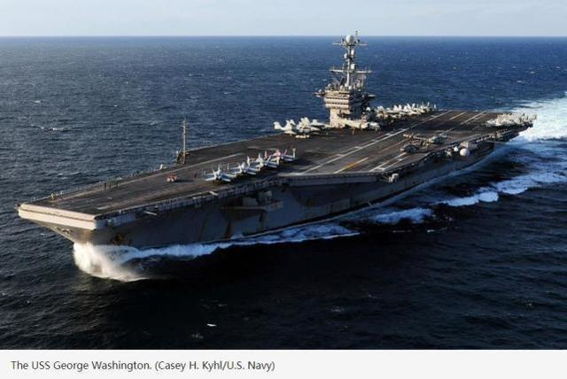 ↑“乔治·华盛顿”号航母