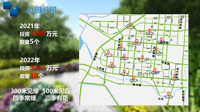 河北省邯郸市复兴区全区公园规划图。