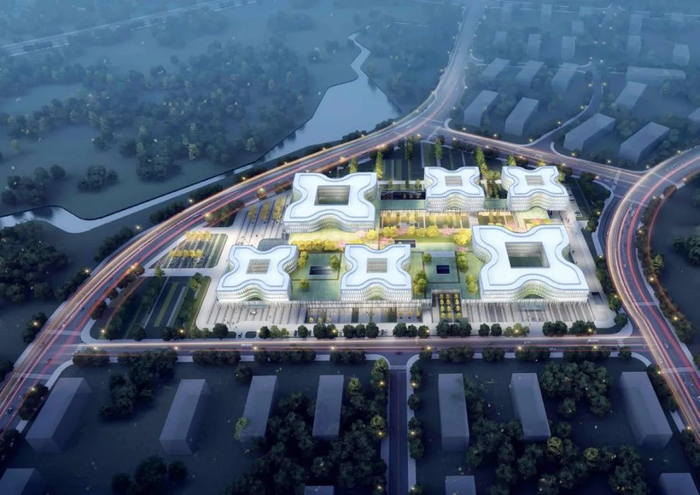 桂林医学院附属医院漓东院区效果图。（图片来源：桂林医学院附属医院官方网站）