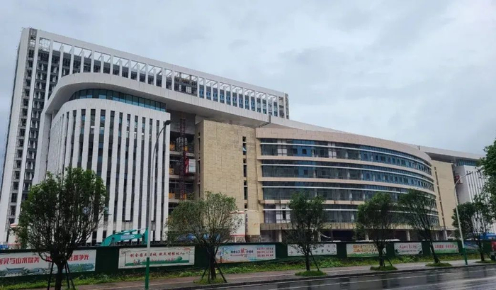正在建设中的桂林市中医医院城北院区。记者李思静 摄