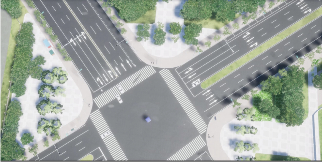 　　西青车联网融合应用平台孪生大屏