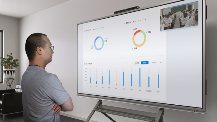 　　管理者AI巡课、监课，数据管理，精准施策