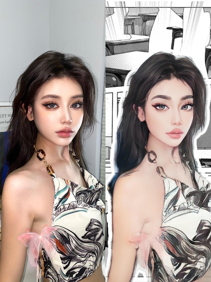 　　达人在社交平台分享“撕漫脸”大片