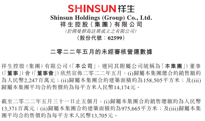 来源：祥生控股公告