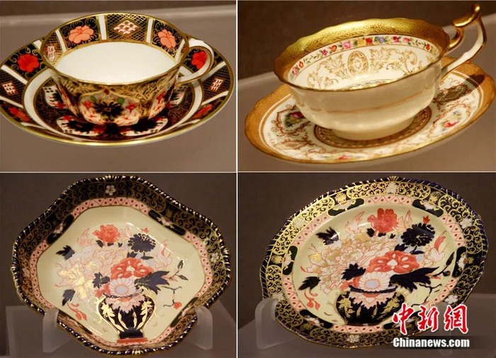 18、19世纪色彩鲜艳的欧洲瓷器。中新社发 贤思 摄