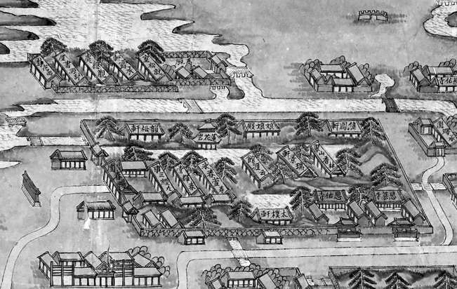 清代绘制的畅春园建筑布局图