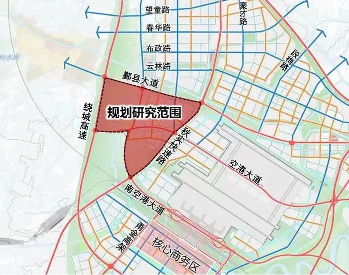 古林西片区规划布局研究范围（招标采购公告附图）