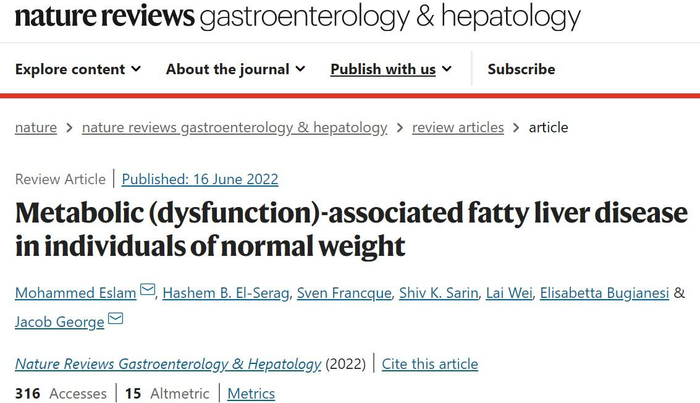 　　截图来源：Nature Reviews Gastroenterology & Hepatology