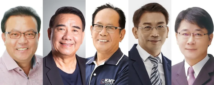 左起依序为苏震清、廖国栋、陈超明、徐永明、赵正宇（图自台媒）