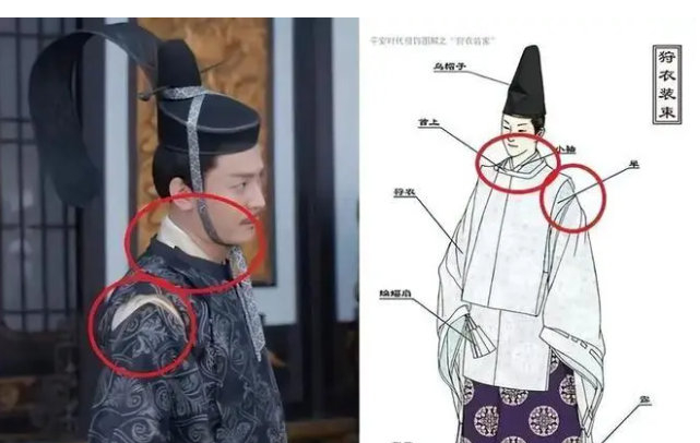 网友制作的《我叫刘金凤》配角造型与日本狩衣对比图