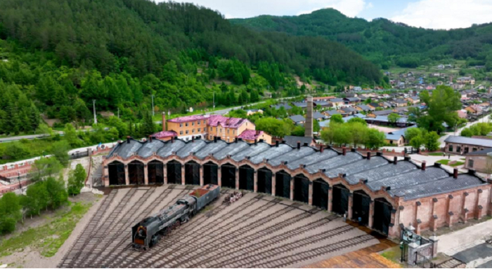 　　图为黑龙江省海林市横道河子镇的中东铁路火车博物馆