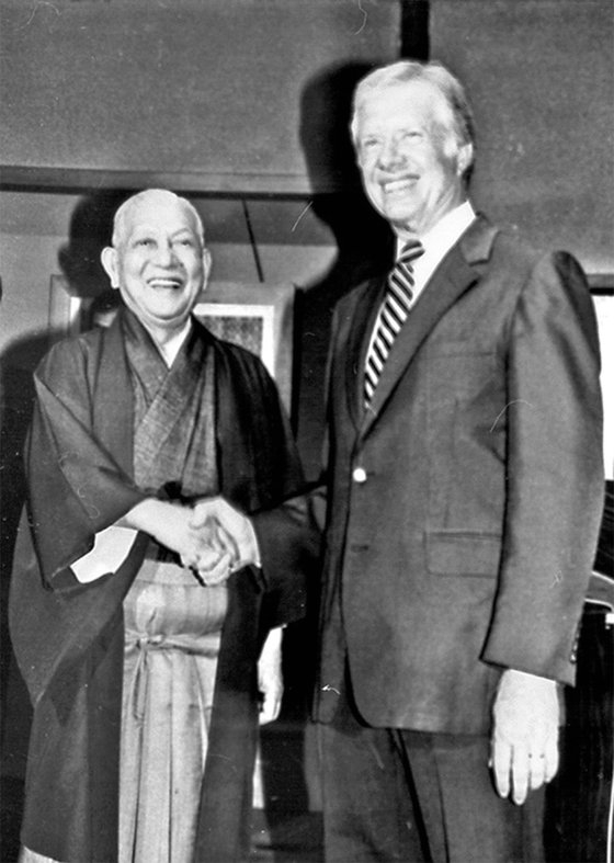 美国总统吉米卡特向笹川良一表示感谢（图片来源：网络）