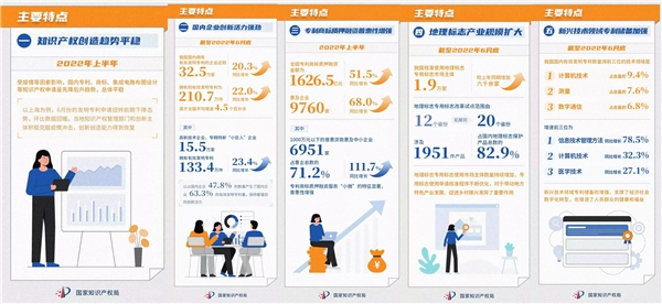 　　2022年上半年知识产权相关工作统计