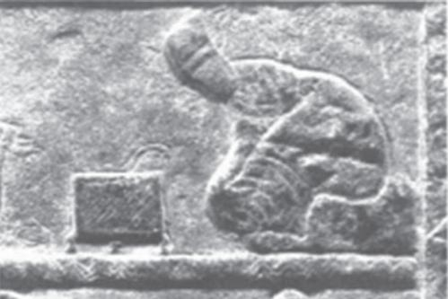 汉代巫师俯视勺形指南针的画像。图/《匠心致远：影响全球文明的中华工匠技术》