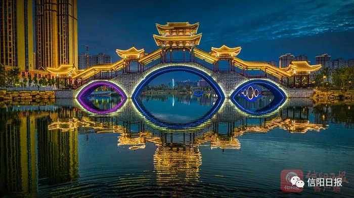 龙湖的桥 崔丽霞 摄