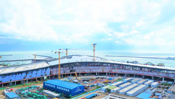 图为新海枢纽主体结构。王宇辉摄