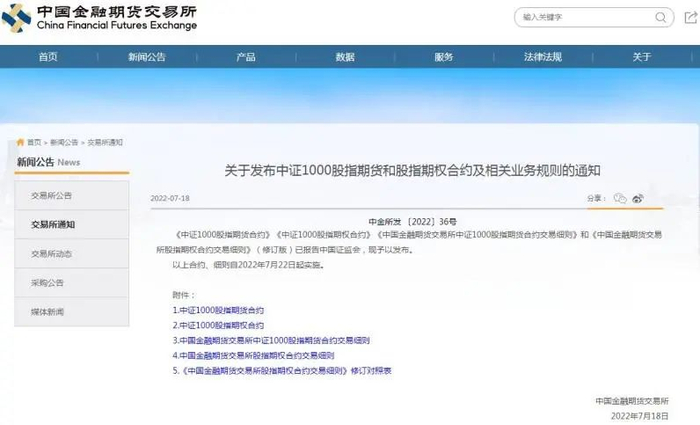 （来源：中金所）