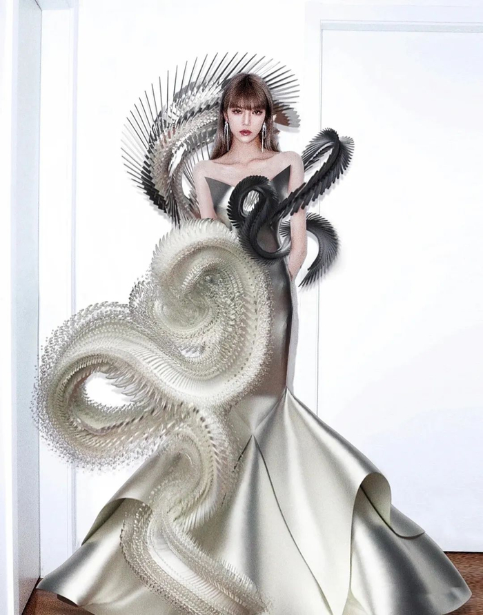 虚拟时装品牌 Yimeng Yu “海骨” 系列 007 号数字藏品。图片来源：小红书 Yimeng Yu