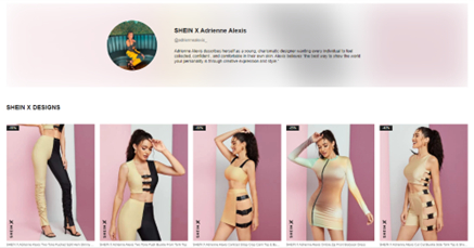 图：设计师Adrienne Alexis的名片及部分可购作品